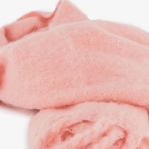 Dames sjaal met franjes roze