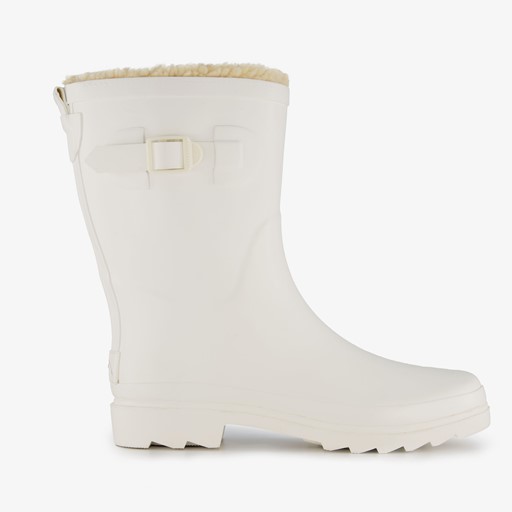 Gevoerde dames regenlaarzen wit