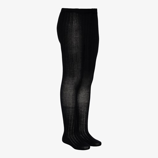 Meisjes rib maillot zwart
