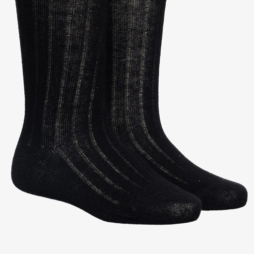 Meisjes rib maillot zwart