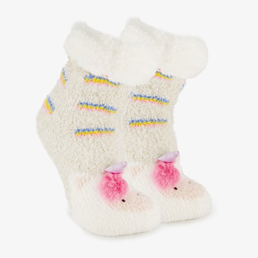 1 paar kinder huissokken unicorn met antislip