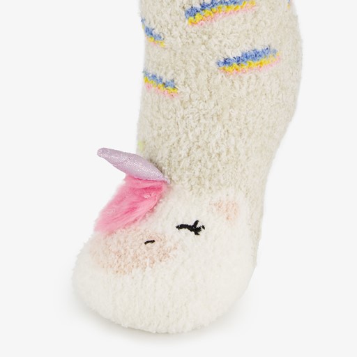 1 paar kinder huissokken unicorn met antislip
