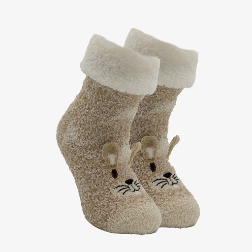 1 paar kinder huissokken konijn met antislip