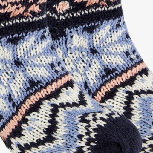 1 paar gebreide dames huissokken met antislip