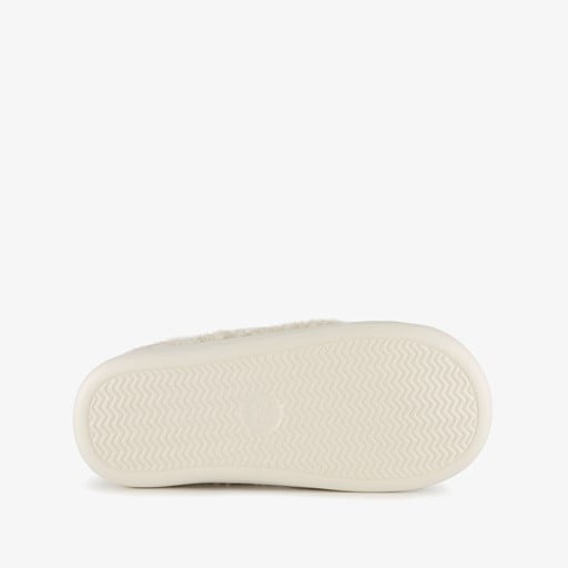 Dames teddy pantoffels beige