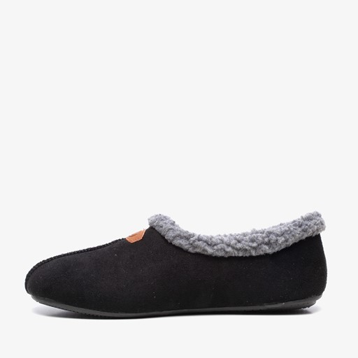Gevoerde dames pantoffels zwart