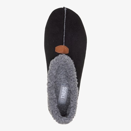 Gevoerde dames pantoffels zwart