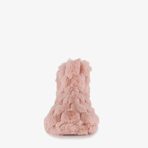 Fluffy dames sloffen roze