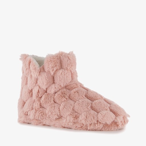 Fluffy dames sloffen roze