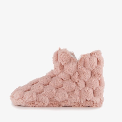 Fluffy dames sloffen roze