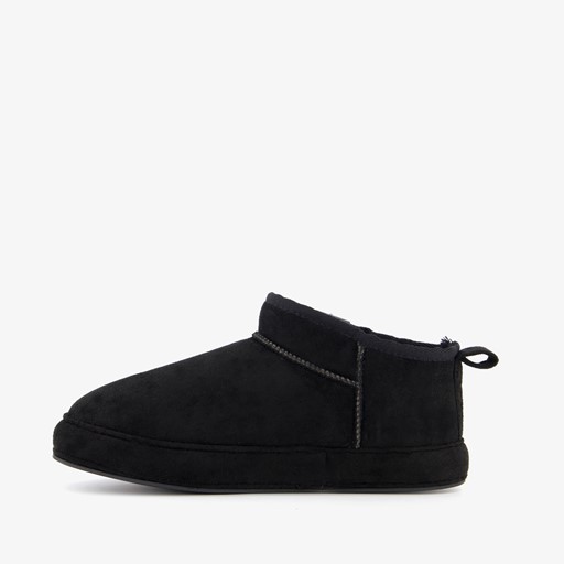 Gevoerde dames pantoffels zwart