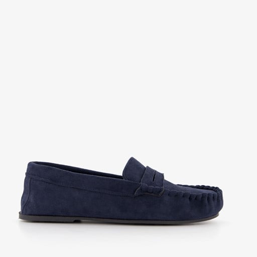 Heren mocassin pantoffels blauw