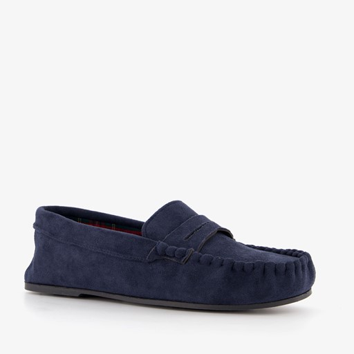 Heren mocassin pantoffels blauw