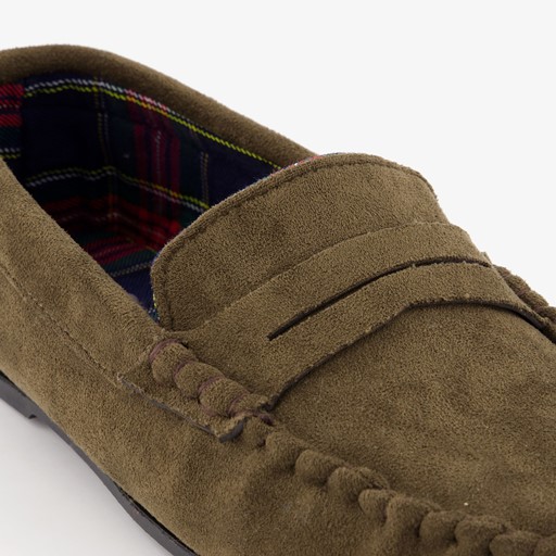Heren mocassin pantoffels bruin