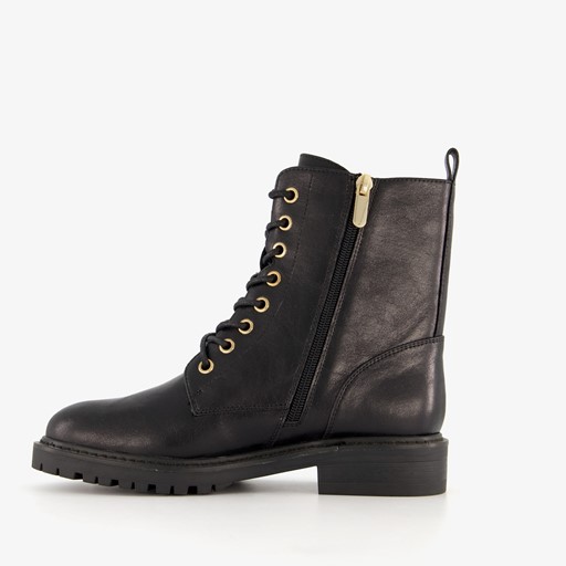 Dames veterboots zwart