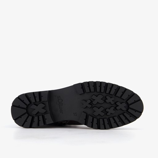 Dames veterboots metallic grijs