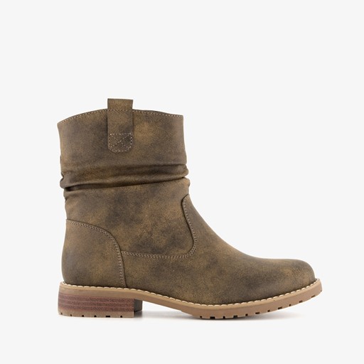 Dames enkellaarsjes kaki