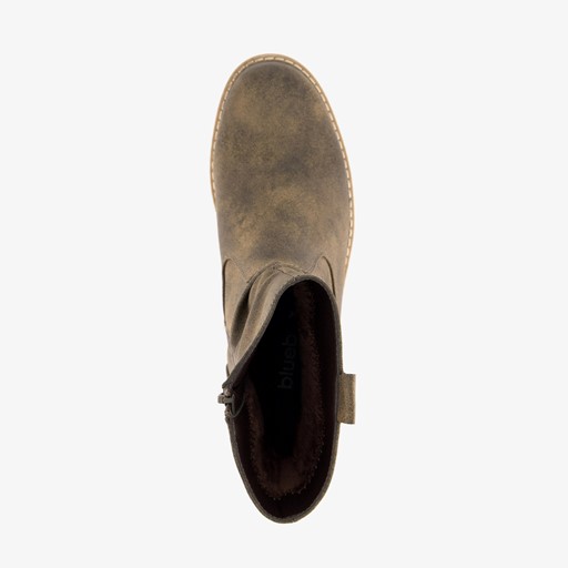 Dames enkellaarsjes kaki