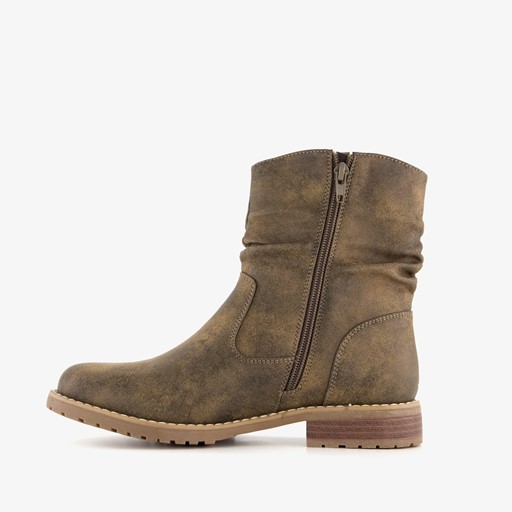 Dames enkellaarsjes kaki