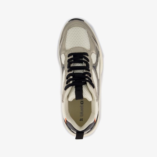 Dames dad sneakers beige goud