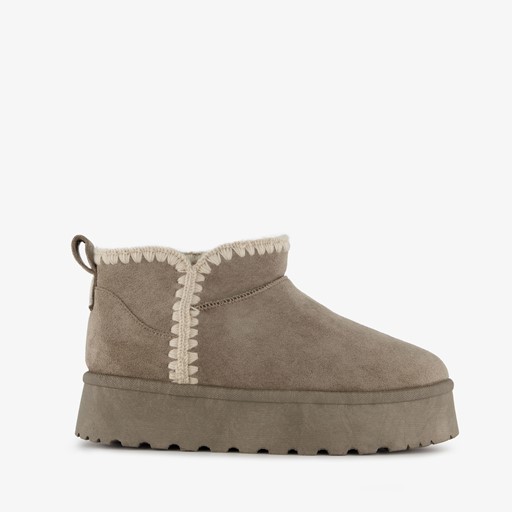 Gevoerde enkellaarsjes met platformzool