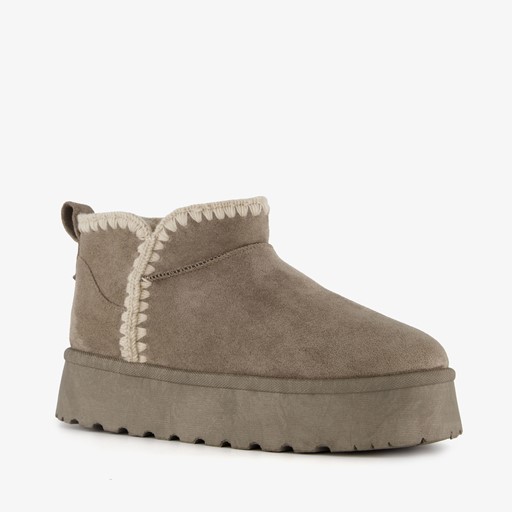 Gevoerde enkellaarsjes met platformzool