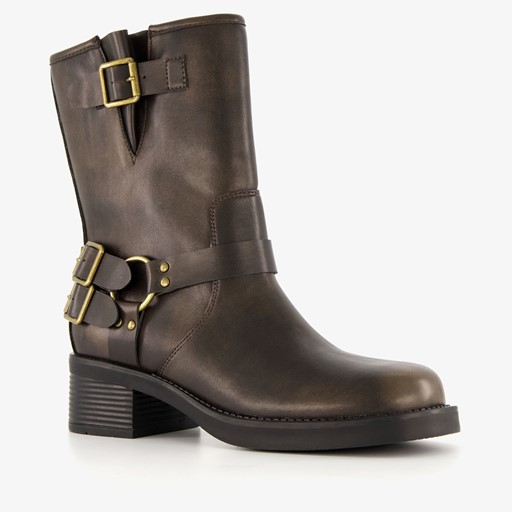 Dames biker boots bruin