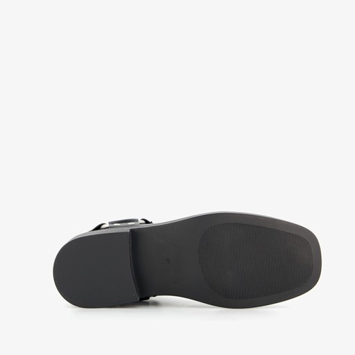 Lage dames biker boots zwart