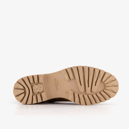 Gevoerde dames veterboots cognac