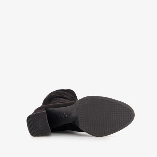 Hoge dames laarzen met hak zwart