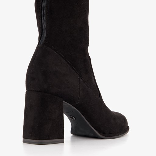 Hoge dames laarzen met hak zwart