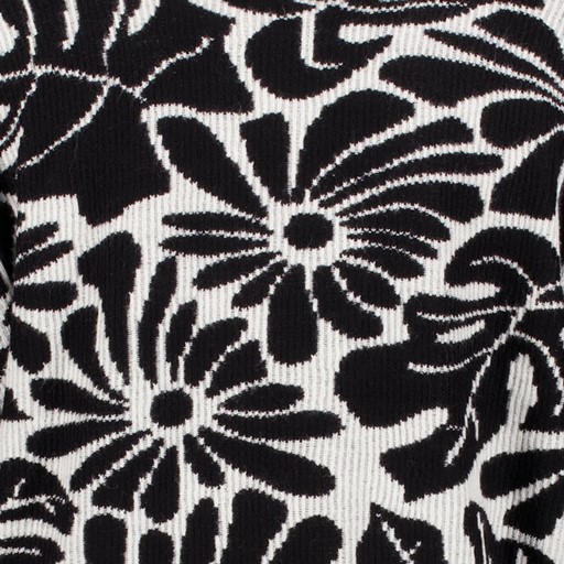 Gebreide dames trui met bloemenprint