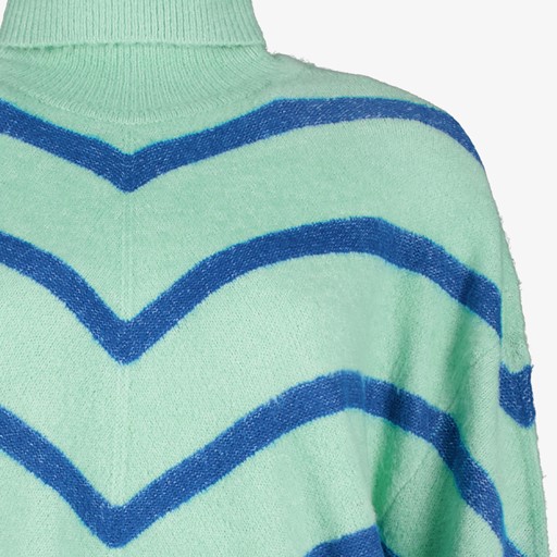 Dames trui met strepen blauw
