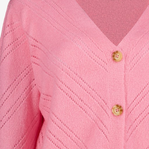 Gebreid dames vest roze