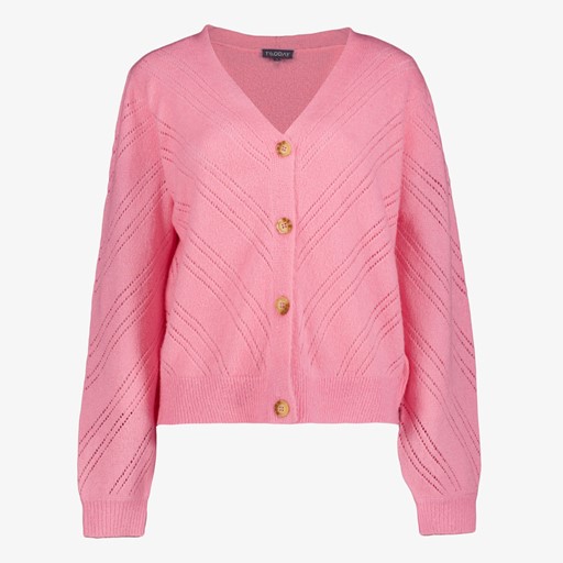Gebreid dames vest roze