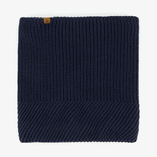 Gebreide jongens colsjaal blauw