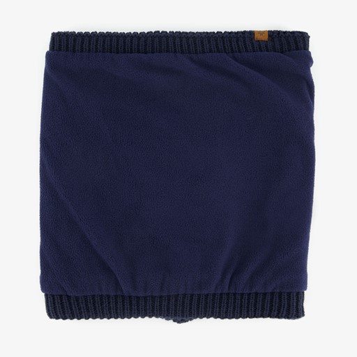 Gebreide jongens colsjaal blauw