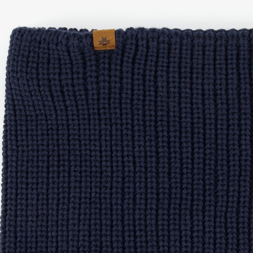 Gebreide jongens colsjaal blauw