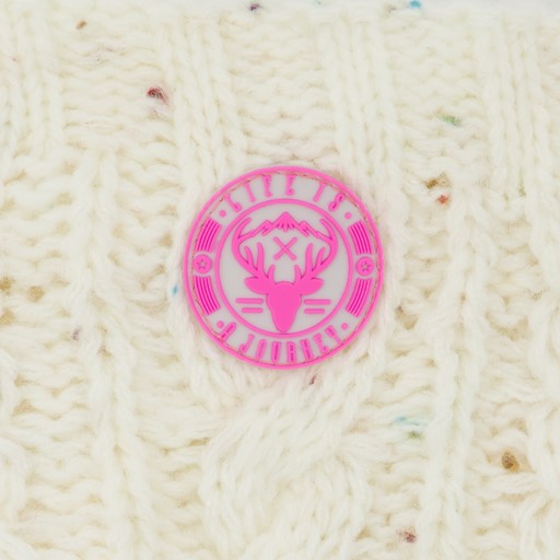 Gebreide meisjes colsjaal wit