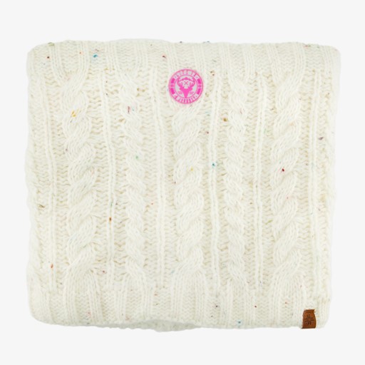 Gebreide meisjes colsjaal wit