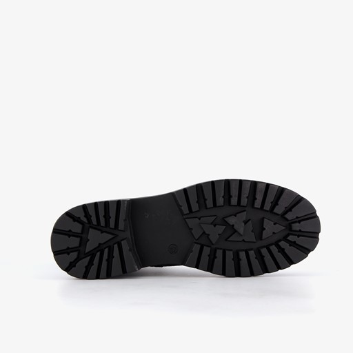 Dames veterboots denim blauw