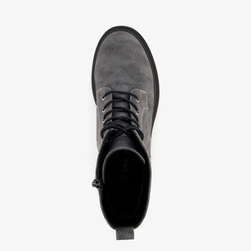 Dames veterboots grijs