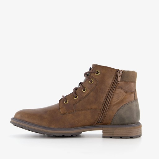 Heren veterboots donkerbruin