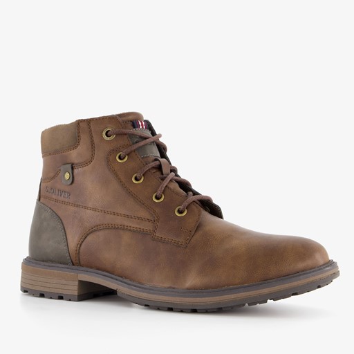 Heren veterboots donkerbruin