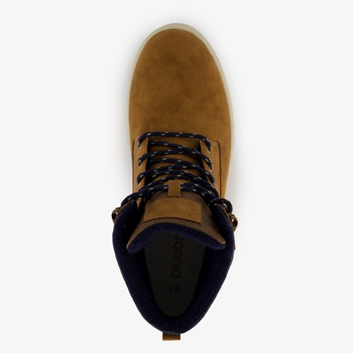 Heren veterboots cognac bruin