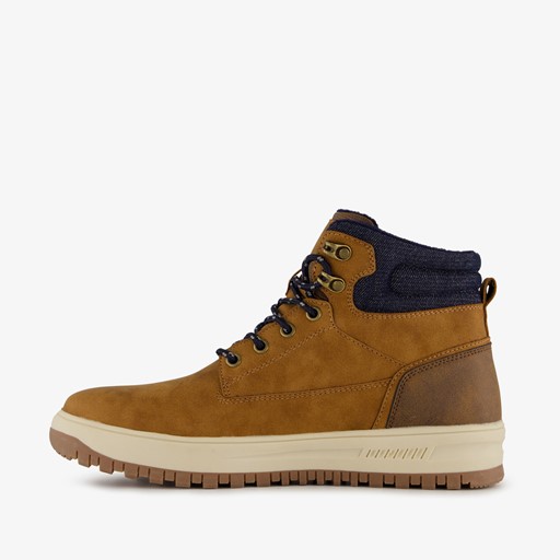Heren veterboots cognac bruin