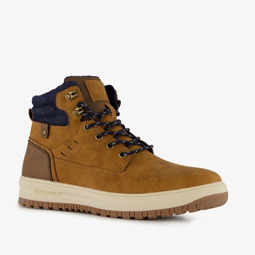 Heren veterboots cognac bruin