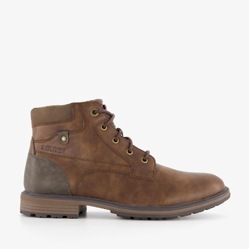 Heren veterboots donkerbruin