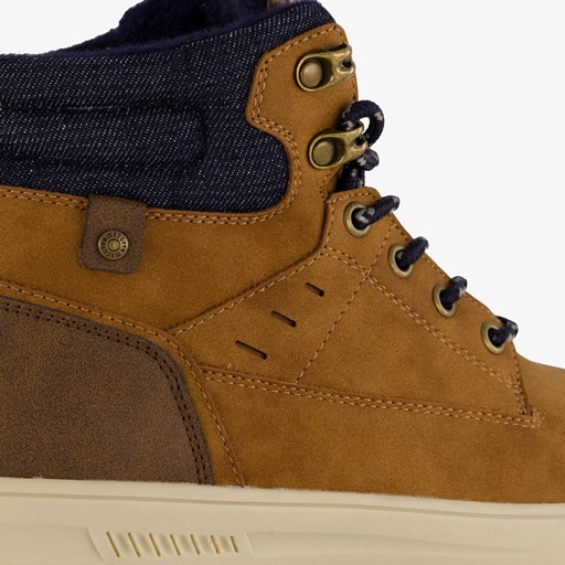 Heren veterboots cognac bruin