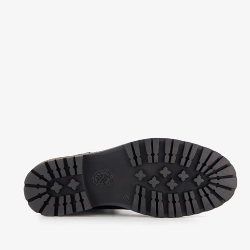 Leren heren veterboots zwart